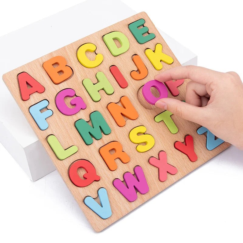 Alfabeto De Madeira Encaixe, Brinquedos Montessori, Brinquedos Educativos Para 3 Anos