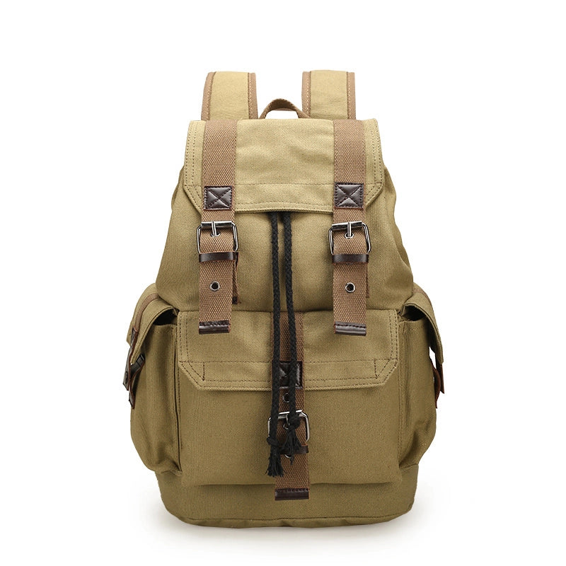 Mochilas Masculinas em Lona, Bolsa Masculina Couro Lona, Mochila Canvas Masculina